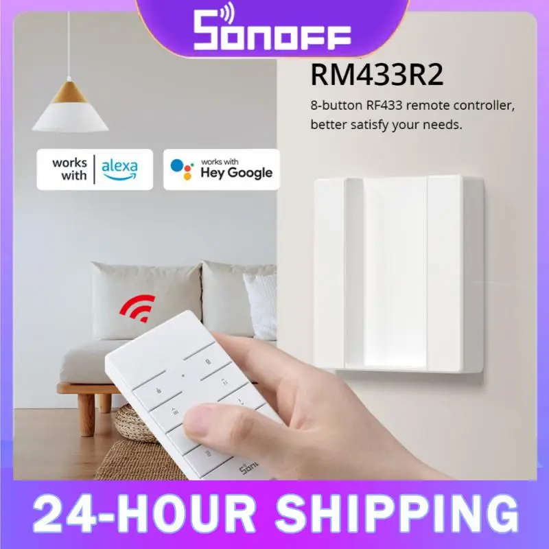 SONOFF RM433 R2 433 мгц радиочастотный пульт дистанционного управления 8 кнопок в