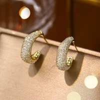 vintage french earrings high quality and high craftsmanship full diamond earrings are luxurious and luxurious gift for girls