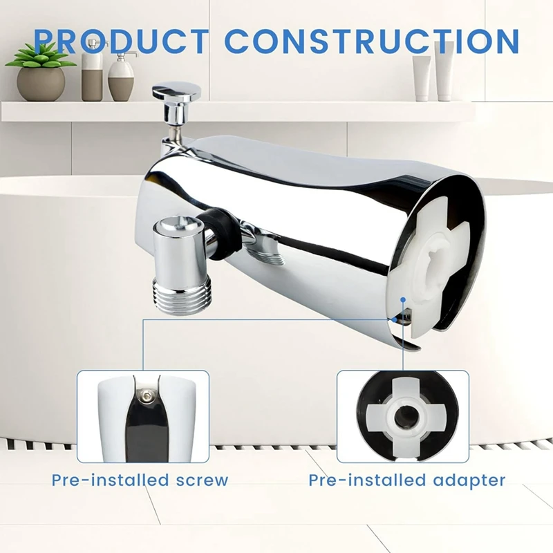 Излив для ванны с переключателем смеситель душа и шестигранным ключом подходит