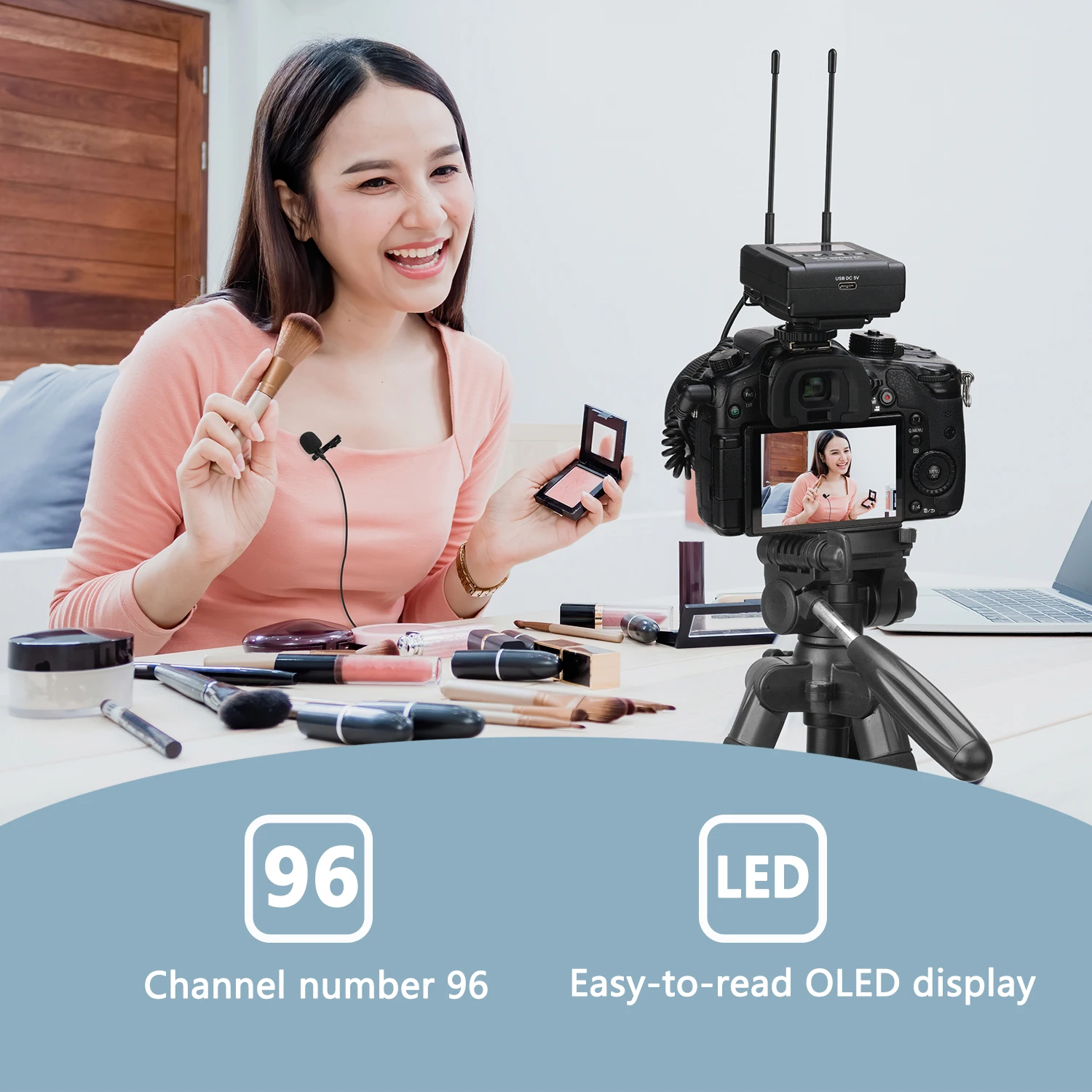 Saramonic Uwmic9s Mini 3.5mm TRS UHF Lavalier Wireless Microphone for Live Streaming Youtube Vlogging Interview Online Courses |