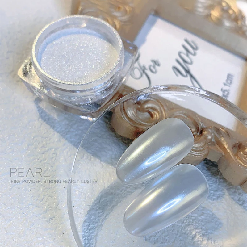 

HEALLOR Manicure Pearl Powder Ice Muscle Powder 2021 New Fairy Highlight Powder Ice Transparent Pop White TSLM1