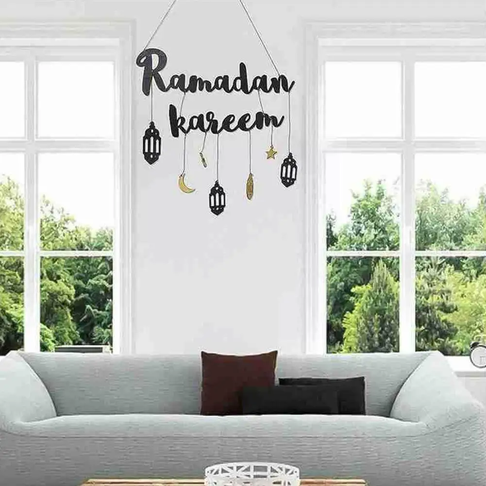 

Деревянное украшение Eid Mubarak, подвеска, украшение Рамадан, домашний кареем, сделай сам, мусульманское украшение, товары для вечерние, подарок...