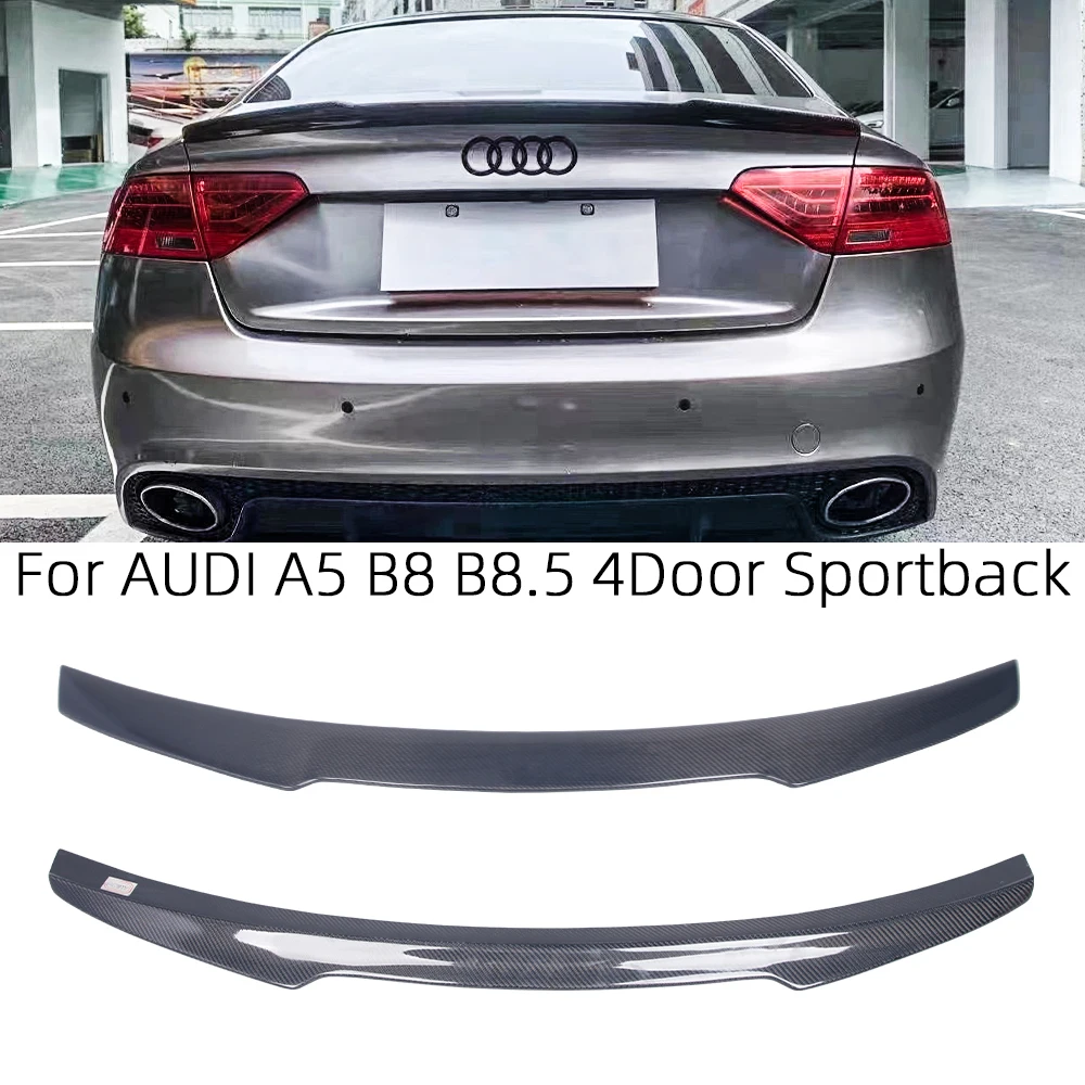 

For AUDI A5 B8 B8.5 4Door Sportback V Style Carbon fiber Rear Spoiler Trunk wing 2009-2016 FRP honeycomb Forged