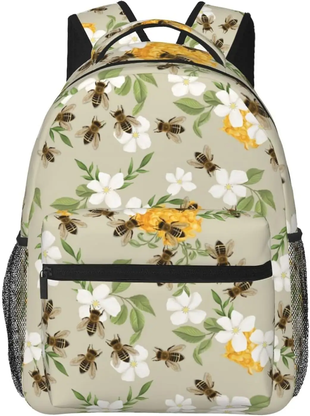 

Bee Bees Animal Backpack Fashion Travel Hiking Camping Daypack Computer Backpacks Bookbag for Men Women
