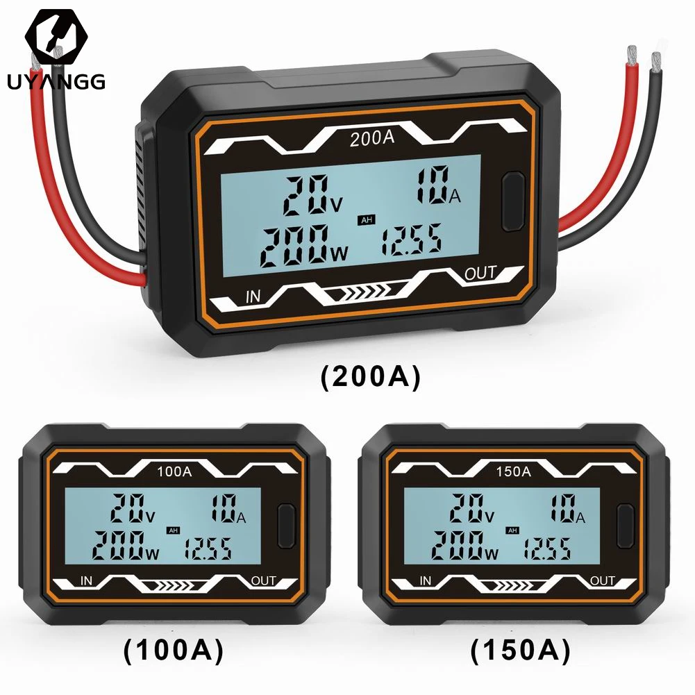 

Voltmeter Ammeter 200A Car Battery Tester Voltage DC 0-60V Power Analyzer Electricity Monitor Volt Tester Digital Wattmeter