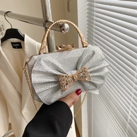lady handbag sequins evening bag bow diamond luxury designer lady handbag party shoulder bag lady wedding