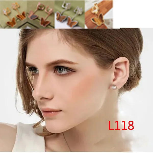 

L118 модные серьги-гвоздики счастливый цветок натуральная ракушка бабочка ювелирные изделия подарок для девушки