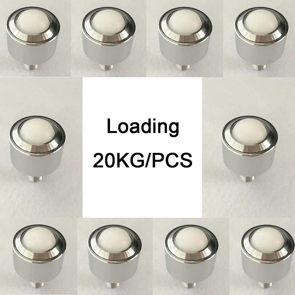 

New 10PCS Precision Conveying Nylon Ball Universal Casters Ball Bearing Bull Eye Wheels Industrial Transfer Omni Wheels Runners