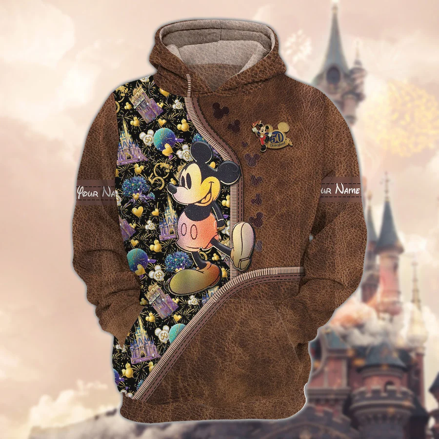Худи из мультфильма Уолт Диснея мир на 50-летие с изображением Микки Мауса и
