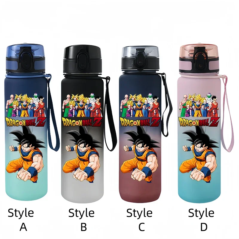 Фото 650ml Dragon Ball Water Bottle Son Goku Super Saiyan Large Capacity Drinking Cup Portable Outdoor Sports Water Cup Holiday Gifts №2