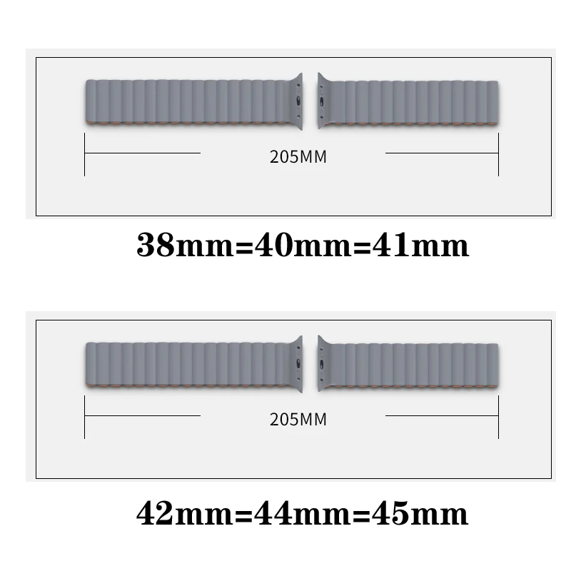 Silicone Strap For Apple Watch band Seires 45mm 44mm 40mm 38mm 42mm 41mm Wrist bracelet Magnetic Loop iWatch 7 5 4 6 Accessories