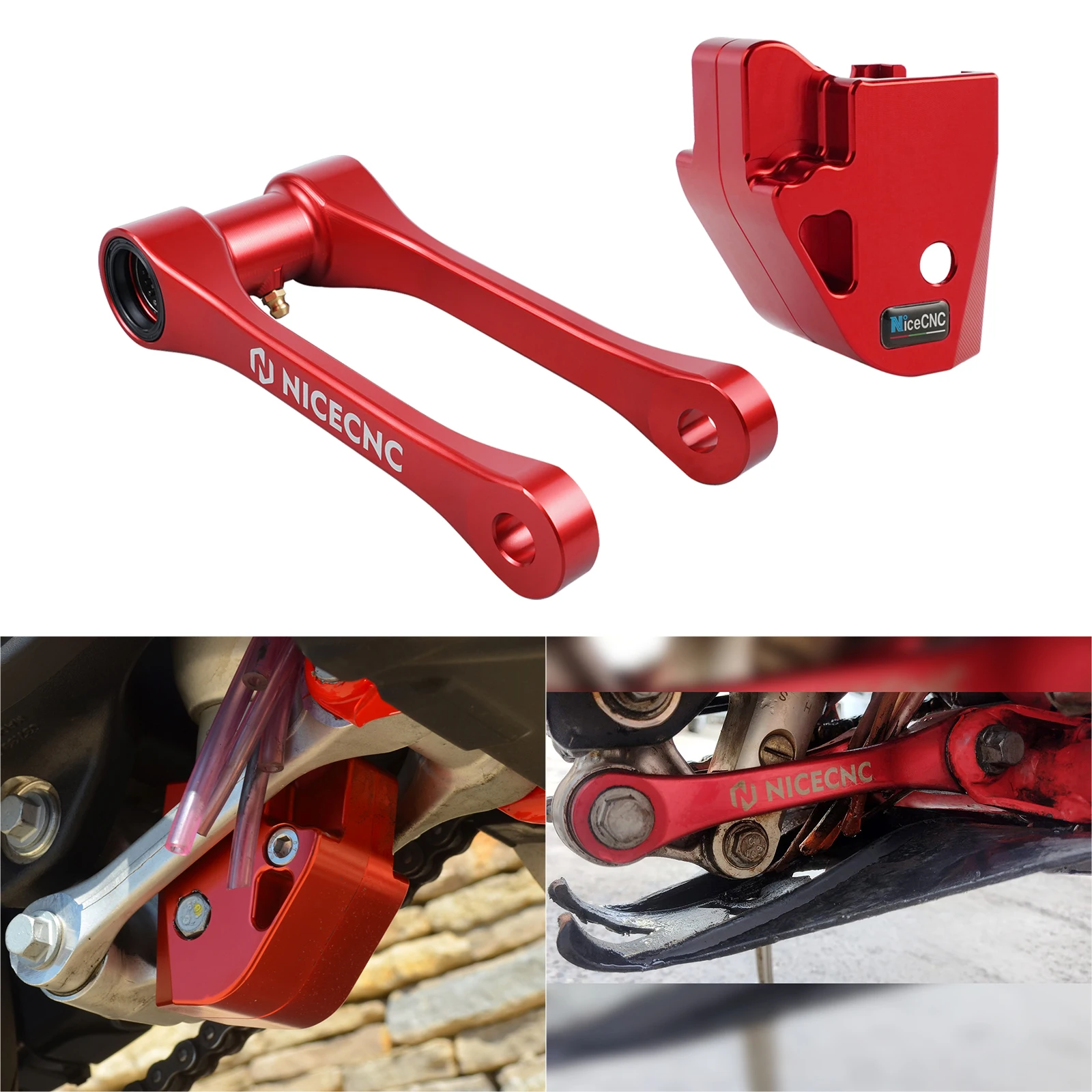 

NiceCNC Motorcycle Shock Linkage Guard & 1.25IN/30MM Lowering Link Kit For Beta RR RS 250 300 350 390 430 500 Xtrainer 300 15-23