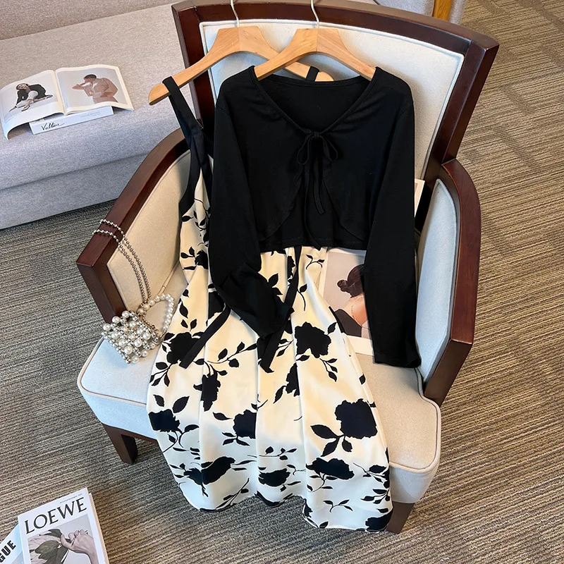 Летний комплект из двух предметов для женщин солнцезащитные кофты и черные белые