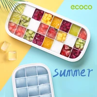 ecoco frozen ice cube mold multifunctional ice cube ice box artifact large capacity food grade silicone ice sto box with lid