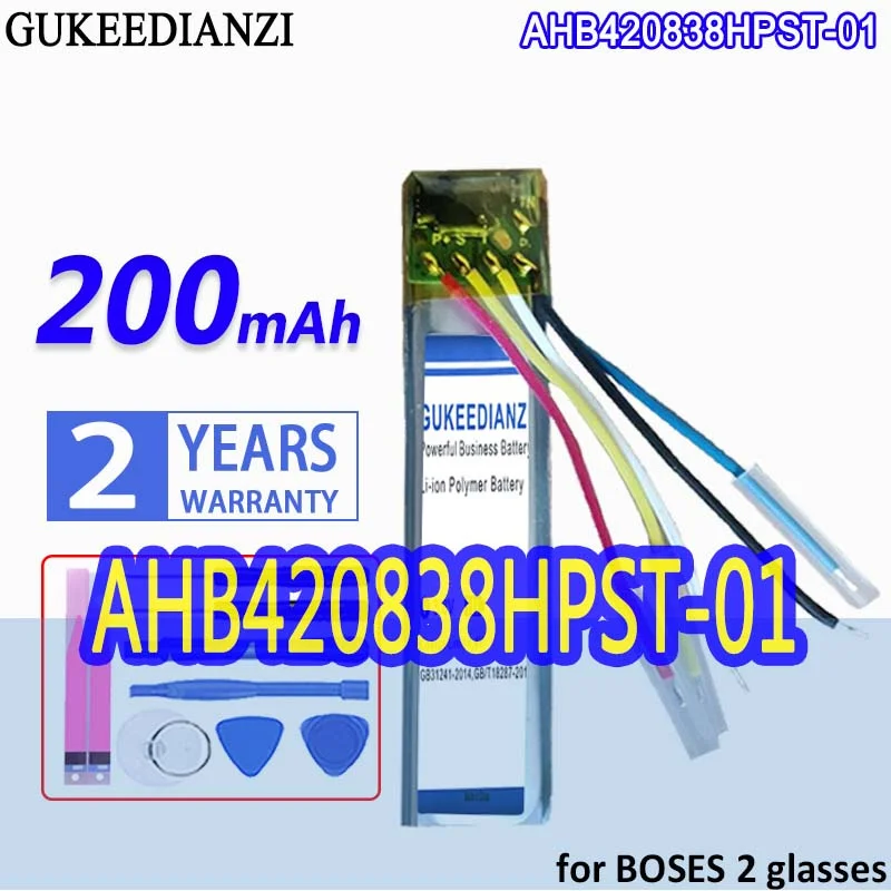 

Bateria AHB420838HPST-01 AHB420838HPST01 (2nd) 200mAh High Capacity Battery For BOSES 2 BOSES2 glasses High Quality Battery