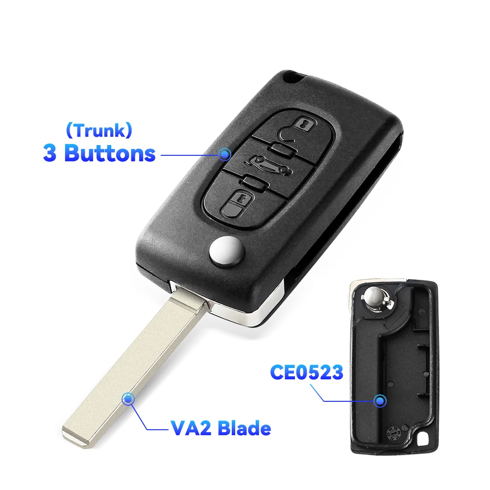 

KEYYOU HU83 CE0536/0523 Для Peugeot 107 207 307 308 407 408 Partner Для Citroen C3 C4 C5 C6 Berlingo Picasso Xsara Корпус автомобильного ключа