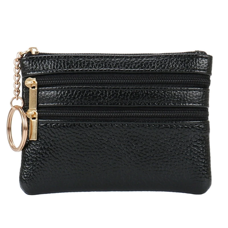 

Fashion Women PU Leather Coin Card Wallet for Key Ring Small Coin Purse Zipper Pocket Change Bag 517D