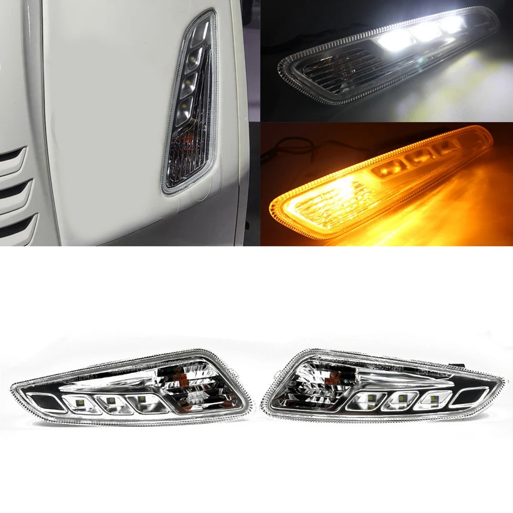 Для Vespa Sprint 150 2017-2023 передний светодиодный указатель поворота желтый и белый свет