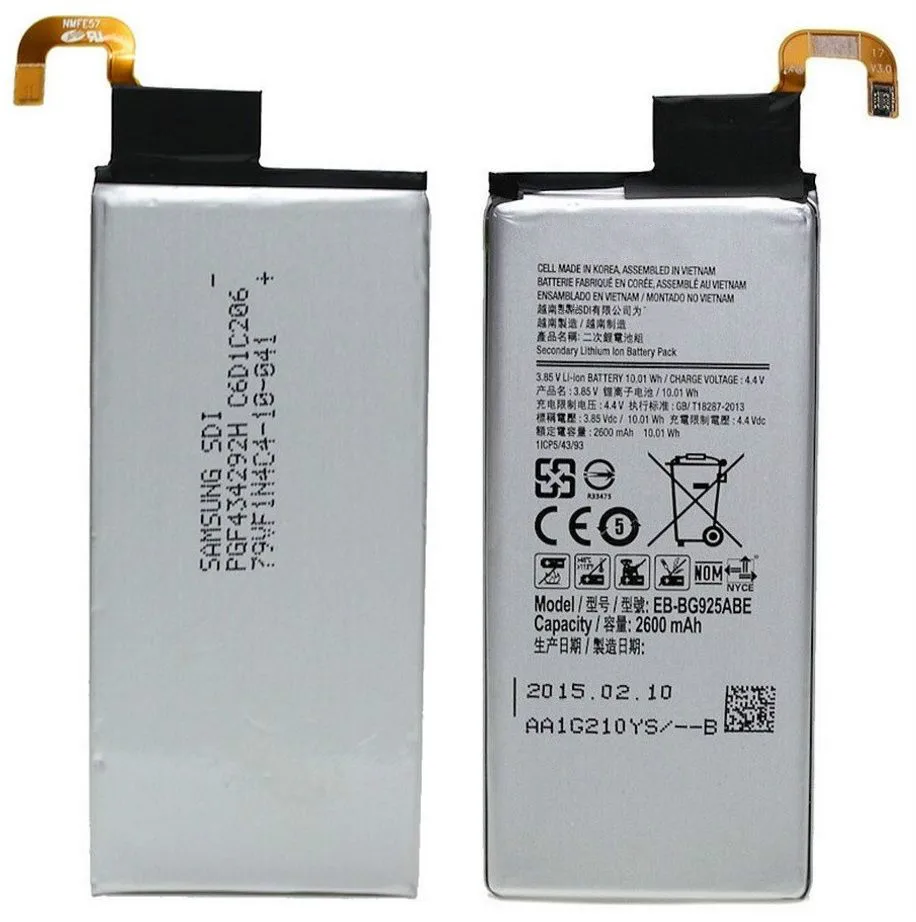 

Для Samsung Galaxy S6 Edge запасная батарея 2600mAh EB-BG925ABE