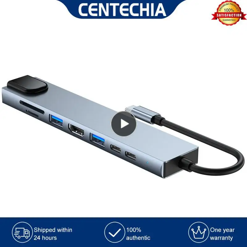 

1/2/3PCS Bonola USB C HUB 4K 30Hz Type C to 2.0 RJ45 PD 100W Adapter For Macbook Air/ /iPad Notebook Accessories USB