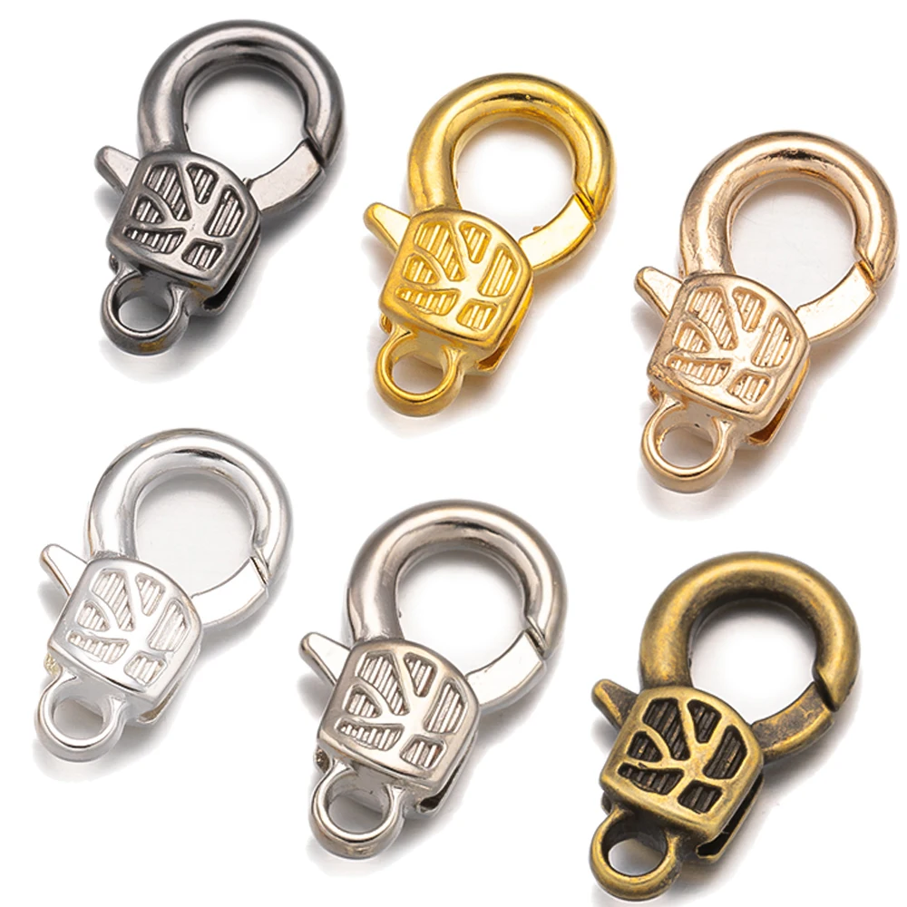 Винтажные застежки-карабины из сплава 17x9 мм для самодельных ювелирных изделий