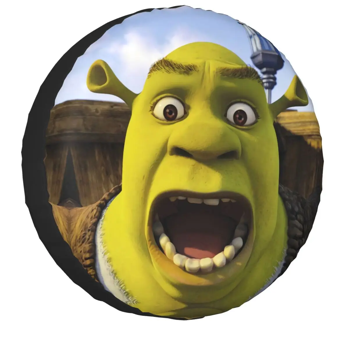 

Surprised Shrek Spare Tire Cover for Jeep Mitsubishi Pajero Custom Dust-Proof Car Wheel Covers 14" 15" 16" 17" Inch