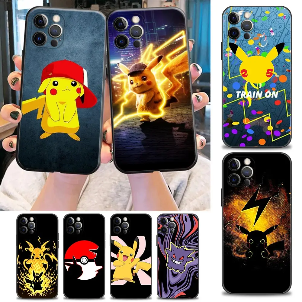 

Japan Cartoon Pokemon Pikachu Phone Case for Apple iPhone 13 Pro Max 12 11 8 7 SE XR XS Max 5 5s 6 6s Plus Soft Silicon Case