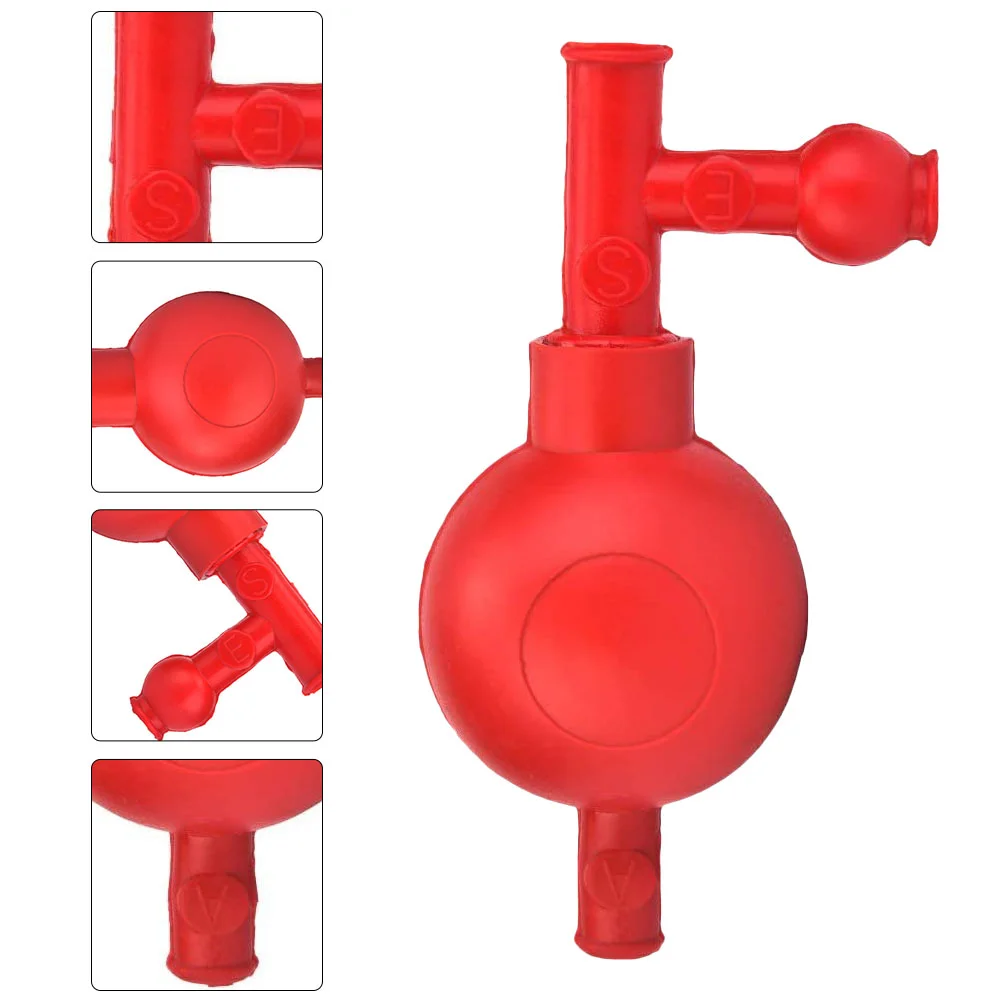 

3 Way Pipette Bulb Quantitative Suction Ball Silicone Straw Topper Valves Filler