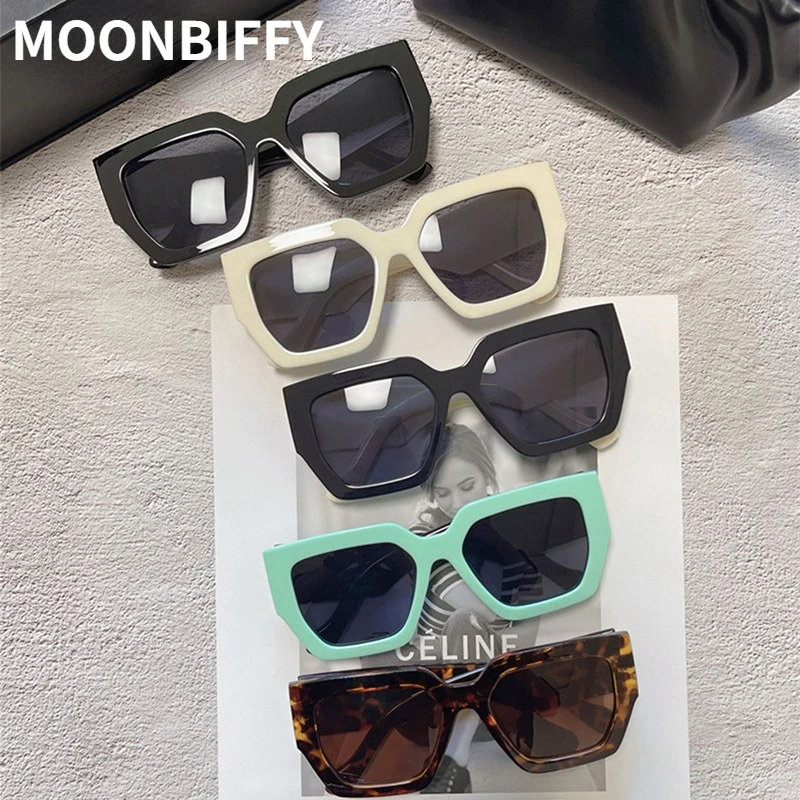 

2023 New Vintage Fashion Square Sunglasses Men Women Brand Designer Big Frame Sun Glasses for Female UV400 Retro Driving Shades