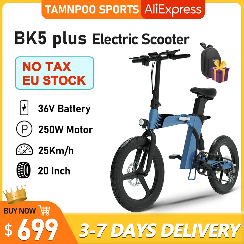 

20 Inch Folding Electric City Bicycle 36V 8Ah 250W Lithium Battery Moped Small Electric Bike EU Warehouse, Dual Disc Brakes