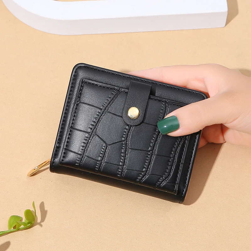 Wallet Leather Folding Thin Tide PU Leather Credit Card Holder Insert Coin Wallet Luxury Business Folding Wallet