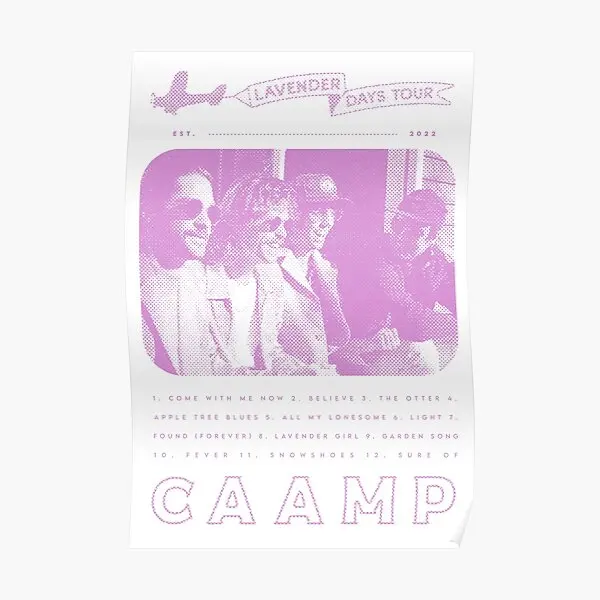 

Caamp Music Lavender Days Poster Funny Vintage Print Painting Room Decoration Art Wall Home Modern Mural Picture Decor No Frame