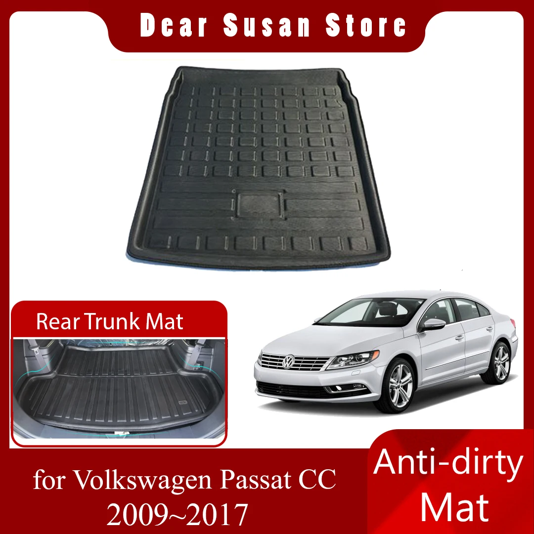 

Car Rear Trunk Mat for Volkswagen VW Passat CC 2009~2017 Tray Waterproof Floor Pad Space Boot Carg Liner Cover Panel Accessories