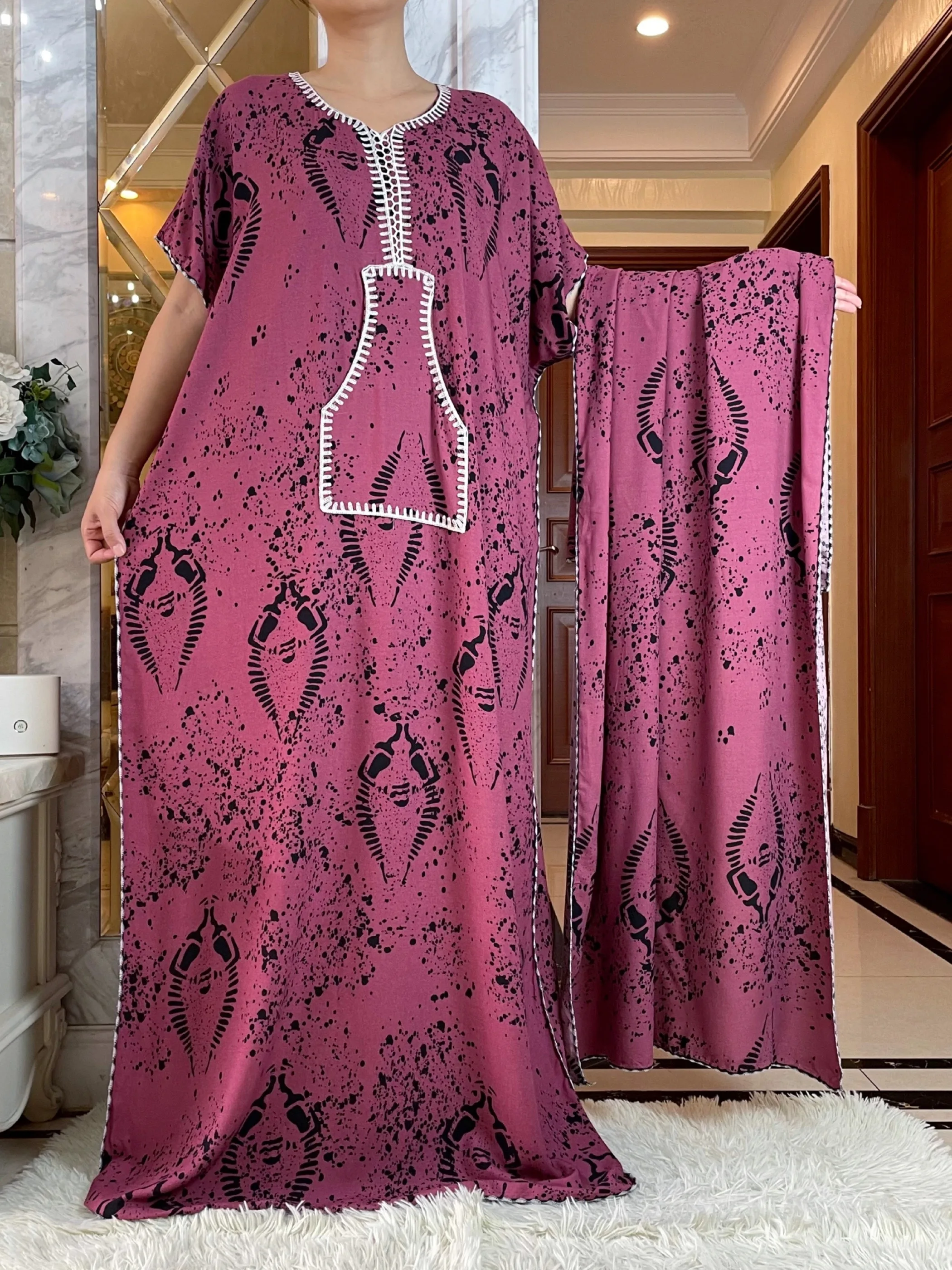 Новинка африканская женская летняя Дашики с коротким рукавом свободная кафтан