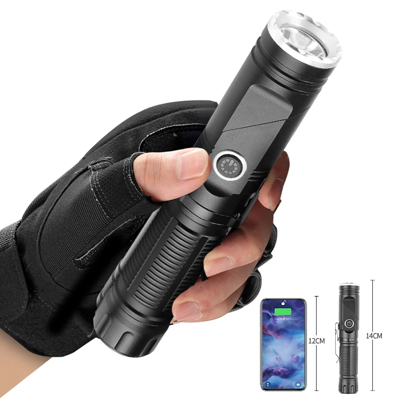 

Mini LED Flashlight Tactical 90 Degree Twist headlight Waterproof IPX4 Magnet 30000LM Torch Light for Outdoor Camping Cycling