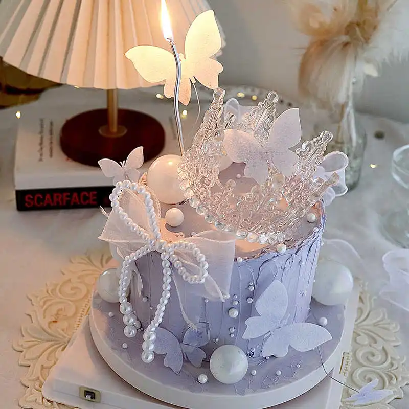 Прозрачная Корона Королева принцесса бант на день рождения вилка День святого