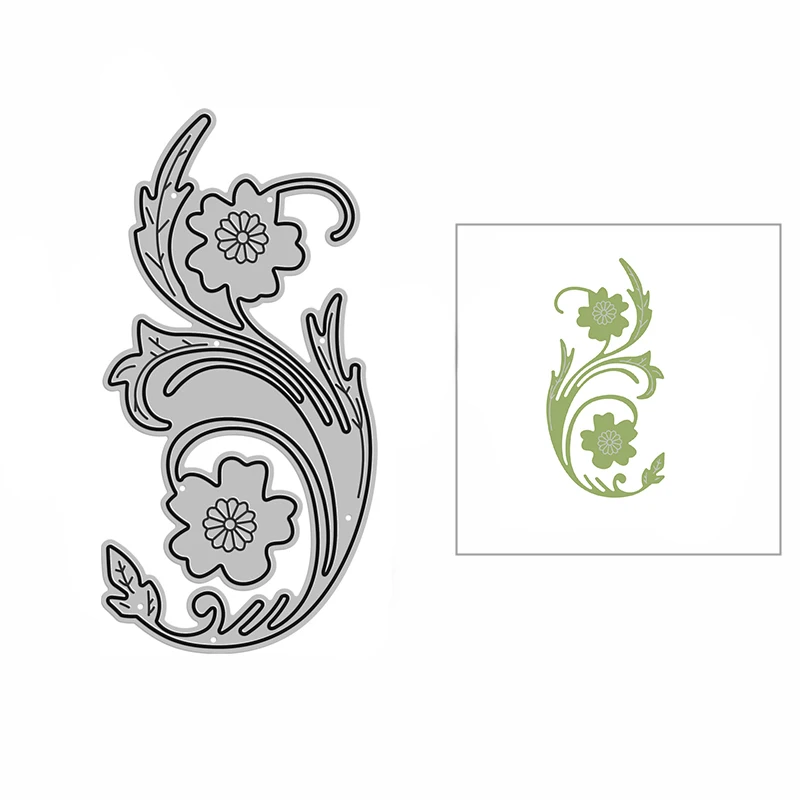 

Металлические Вырубные штампы «сделай сам» с изогнутыми цветами для скрапбукинга и изготовления карт, украшение для журнала, новое тиснени...