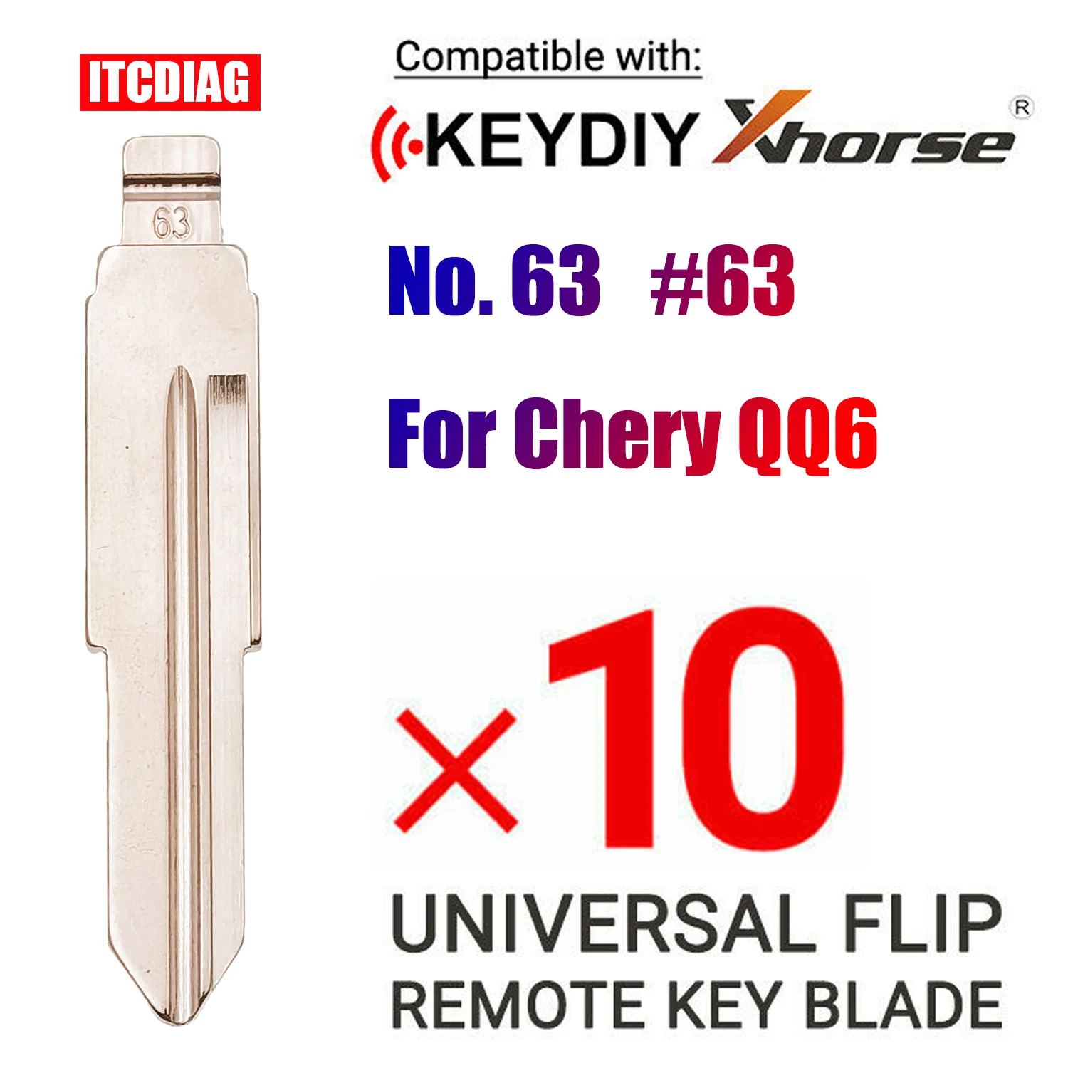 

10 шт./партия, металлические заготовки для ключа 63 лезвия