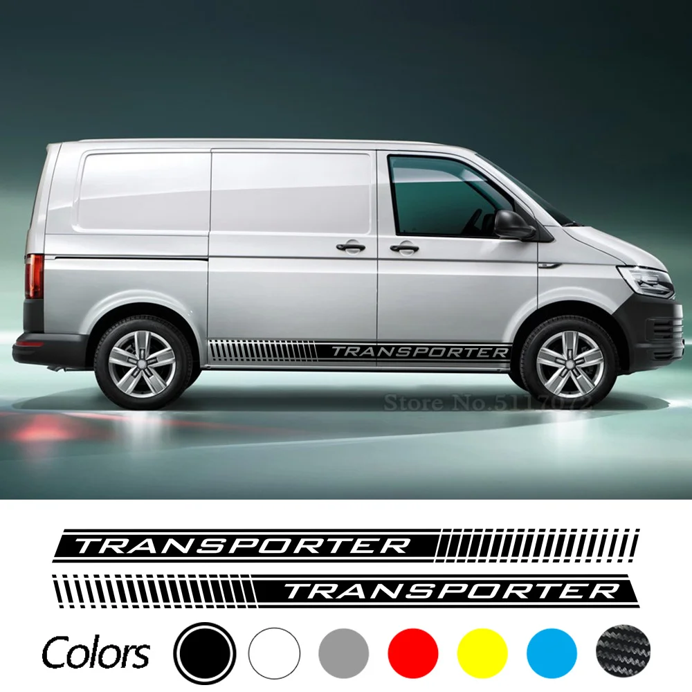 

Car Side Decals Stickers For VW Transporter Camper Van Graphics T4 T5 T6 Caddy Sport Stripes Auto Accessories