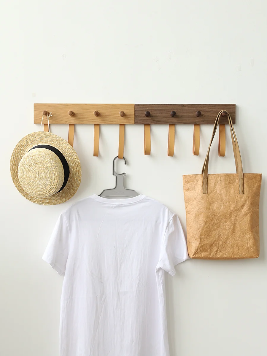 

Clothes hook wooden hook wooden wall clothes hook wall hanging porch clothes hanger creative Nordic small wood good product