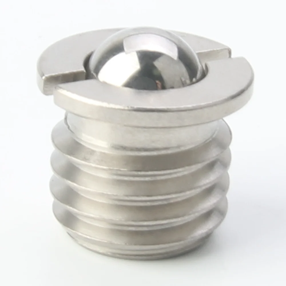 

YK413 пружинный шариковый плунжер с прорезями M5 ~ M16, установочный болт из латуни/углеродистой стали/нержавеющей стали с шариком для позиционирования фланца