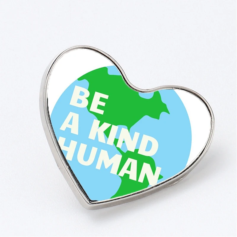 

Броши Be A Kind Human Tdg, булавка, ювелирный аксессуар, брошь на заказ, модные значки на лацкан