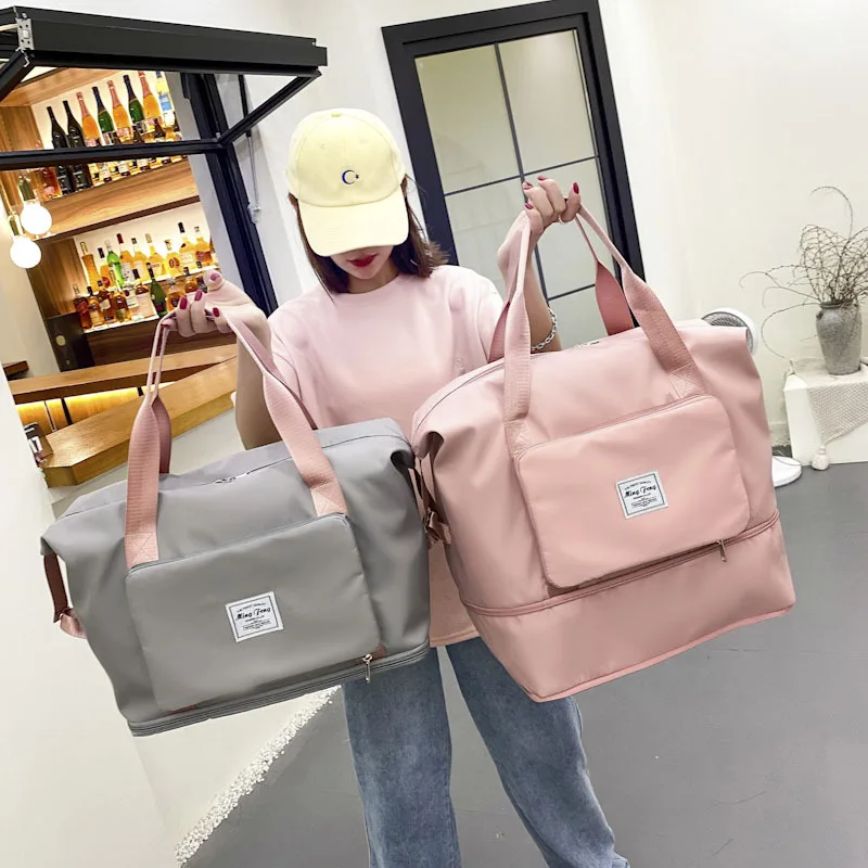 

Sports Bags Female For Girls Bag Capacity Folding Duffle Waterproof Storage Big Women For Bag Large Multi-functional Tote Travel