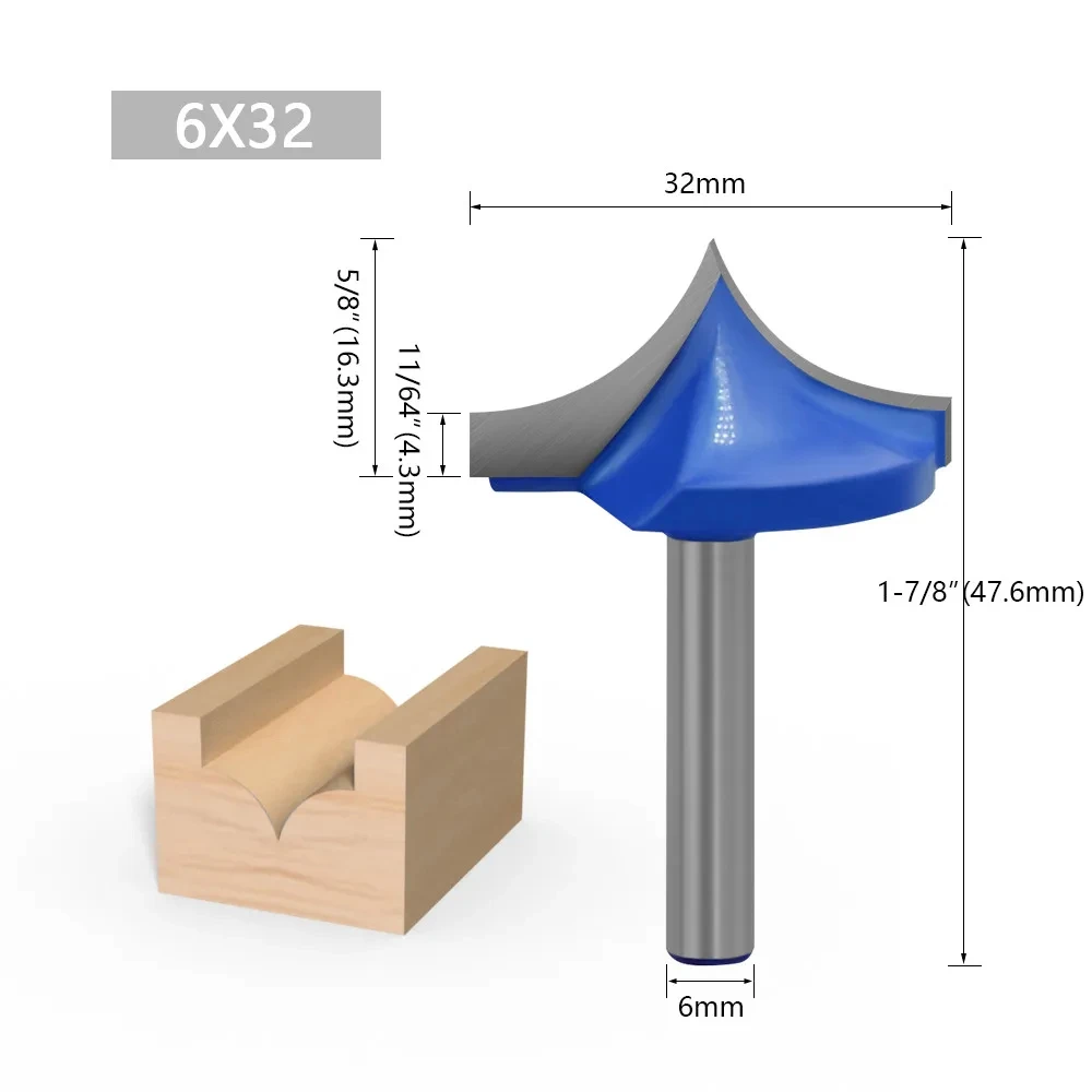 

1 шт., 6 мм, фреза с хвостовиком, резьба по дереву, твердосплавные круглые фрезы, круглые фрезы, шейкер, инструменты для деревообработки