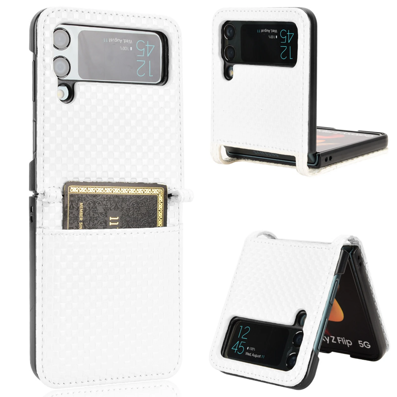 

Leather Folding Phone Case for Samsung Galaxy Z Flip 4 5G Slim Shockproof Leather Case Folding Phone Protective Cover Case
