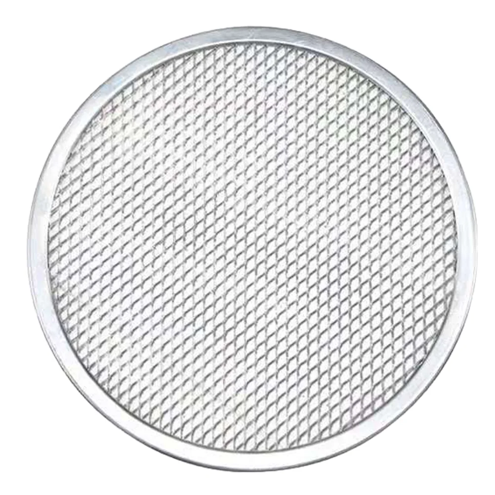 

Bbq Grill Mesh Metal Serving Tray Grilling Accessories Nonstick Bakeware Round Grill Pan Pie Metal Pizza Screen