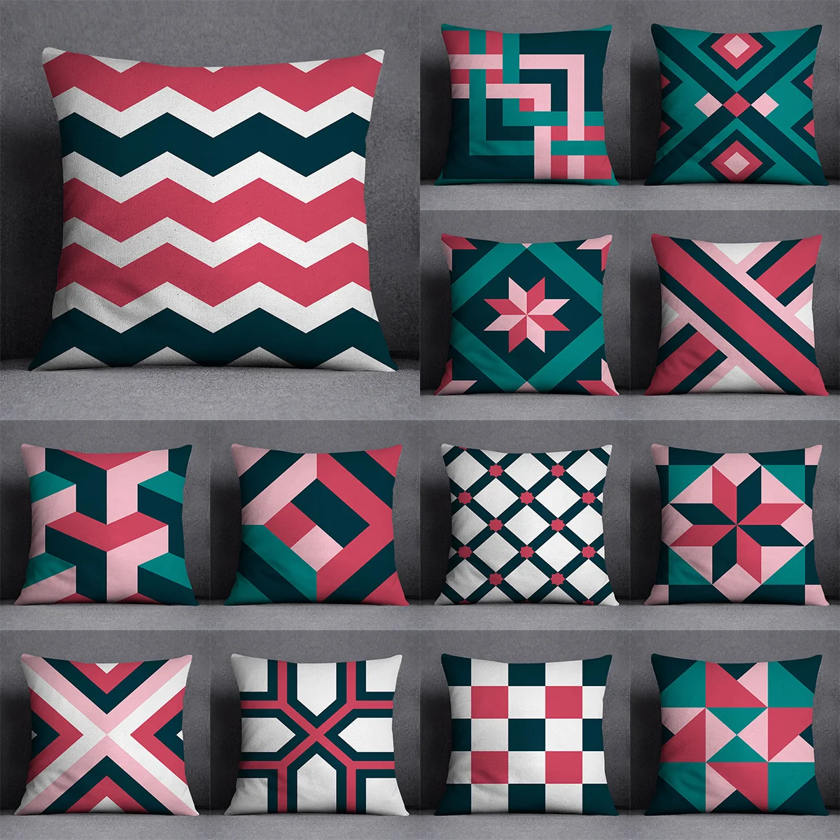 

Home Decor Geometric Design Pillowcase Bedroom Living Room Minimalist Home Office Decor Car Interior