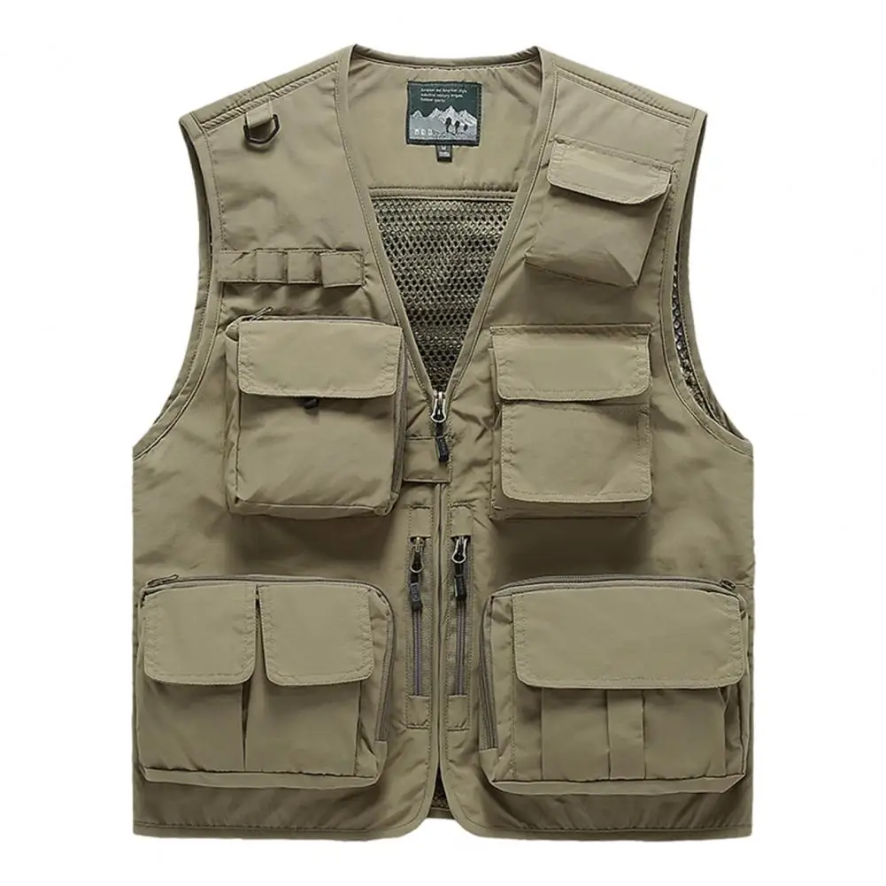 

2022 Fishing Vest Mesh Summer Loose Waistcoat Outdoor Photography Outdoor Fishing Shoulder Multi Pocket Vest ropa hombre