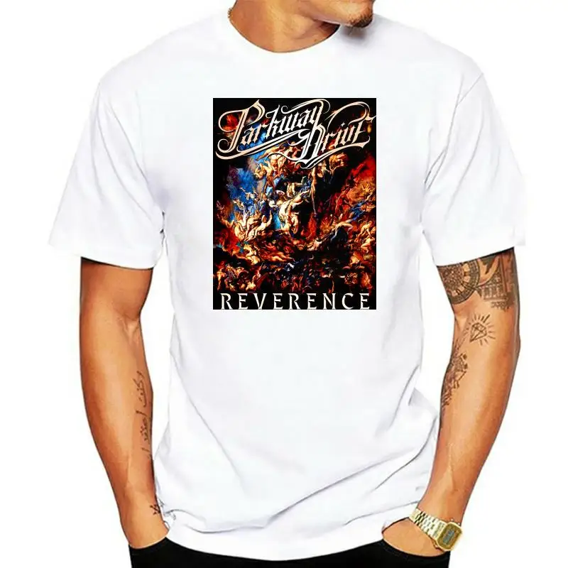 Фото Мужская черная хлопковая футболка с круглым вырезом Parkway Drive Reverence №1