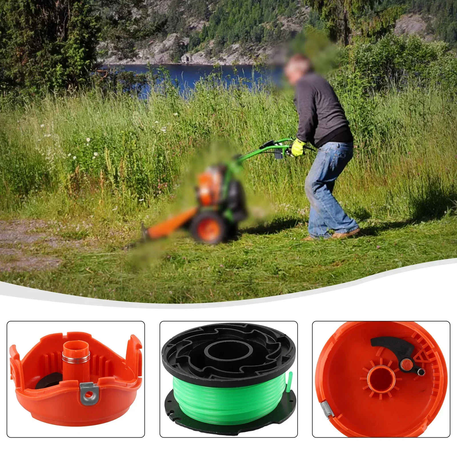 3-пакет катушки триммера + крышка для Black & Decker GL7033 GL8033 GL9035 замена очень